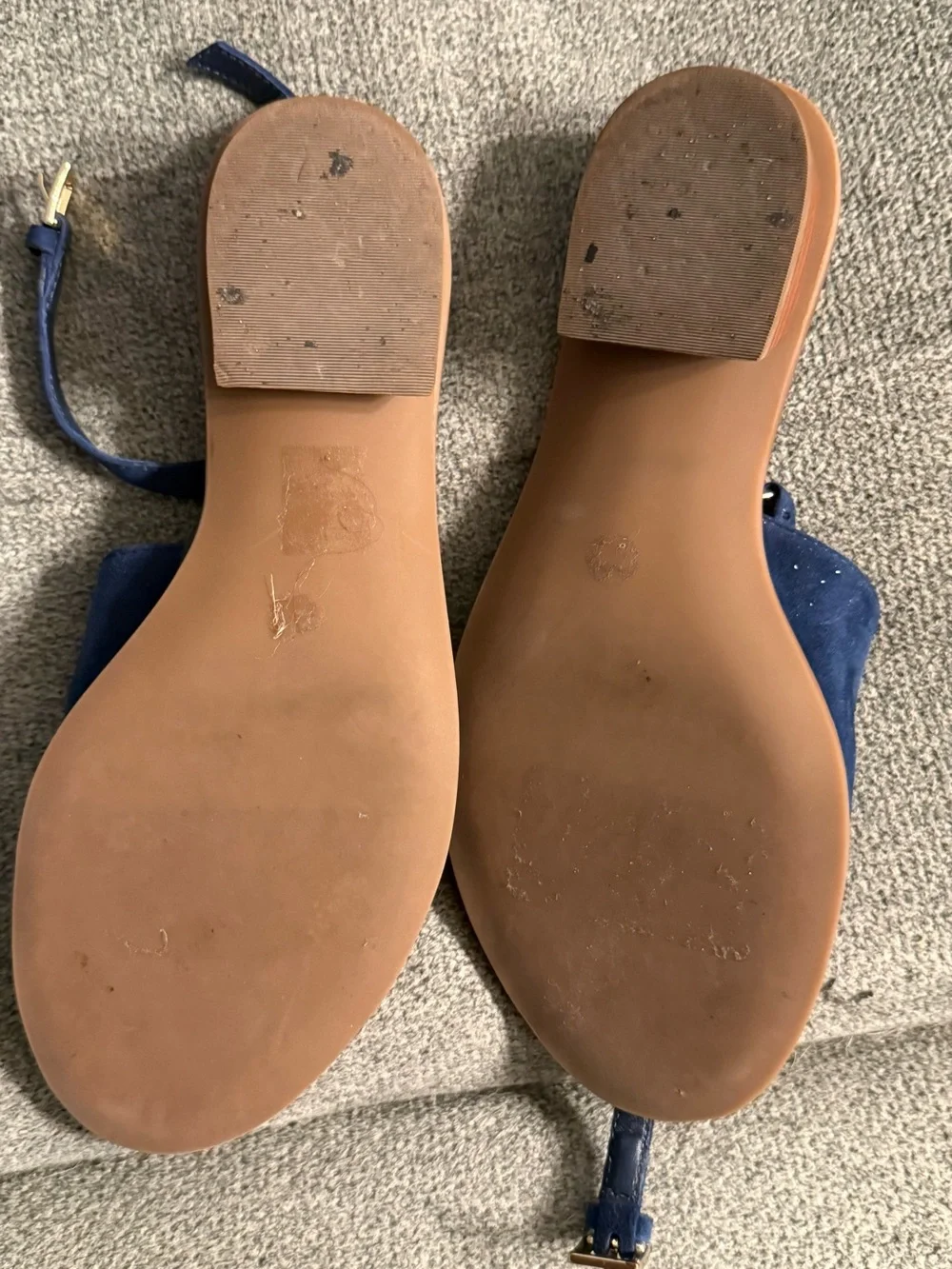 Tory Burch Navy Suede Slide Sandals 7 1/2
